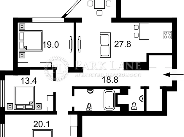 Квартира на вул. Глибочицька, 32Б в Києві, ID 202831, фото №3