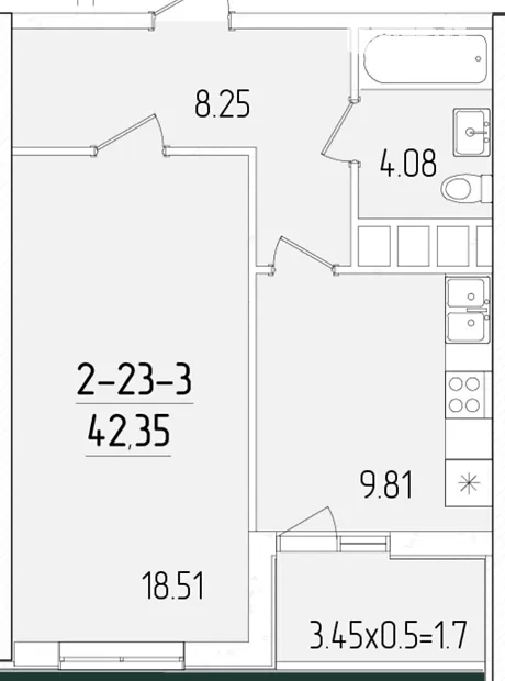 Квартира на вул. Краснова, 1А в Одесі, ID 260910, фото №7