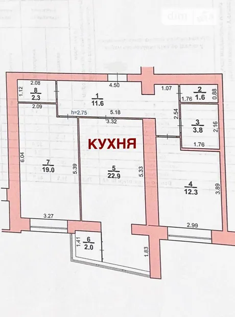 Квартира на вул. Лісогринівецька, 32А в Хмельницькому, ID 221227, фото №11