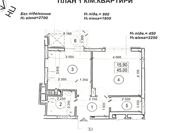 Квартира на вул. Академіка Заболотного, 15Е в Київ, ID 171678, фото №4
