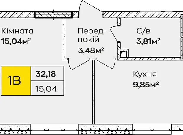 Квартира на вул. Івана Кочерги, 17А в Києві, ID 202186, фото №1