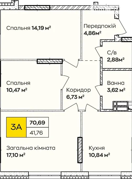 Квартира на вул. Івана Кочерги, 17А в Києві, ID 196922, фото №1