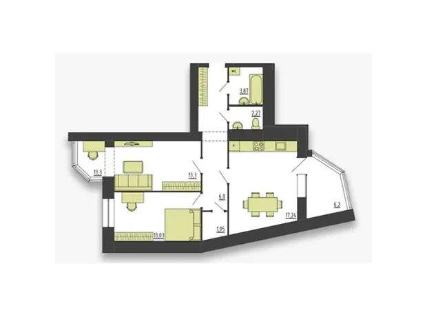 Квартира на шосе Старокостянтинівське 5/5А в Хмельницькому, ID 246817, фото №3