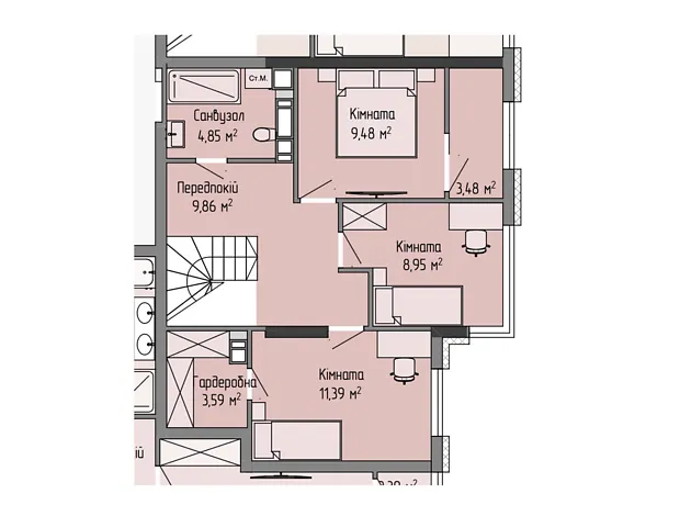 Квартира на вул. Генерала Мирона Тарнавського, 7 в Тернопіль, ID 248500, фото №5
