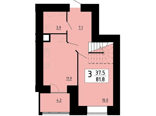 Квартира на вул. Академіка Сергія Корольова, 7Б в Тернополі, ID 360908, фото №5