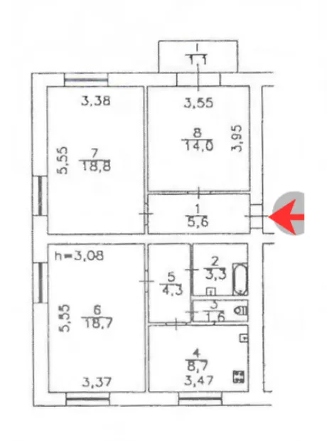 Квартира на вул. Німанська, 3 в Києві, ID 239281, фото №14