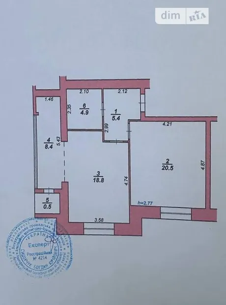 Квартира на вул. Панаса Мирного 16/3 в Хмельницький, ID 220802, фото №5