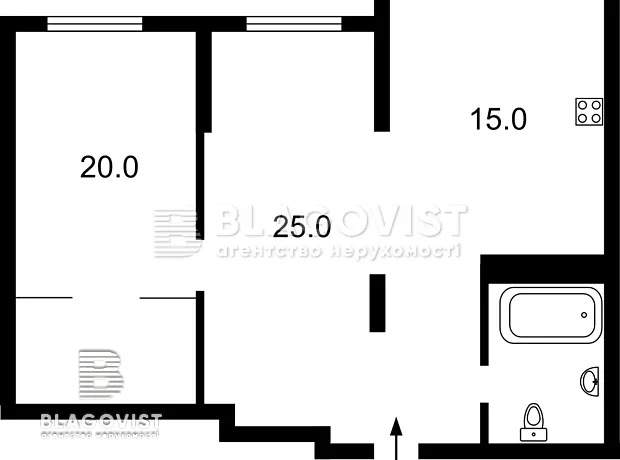 Квартира на вул. Каховська, 62А в Києві, ID 212072, фото №2