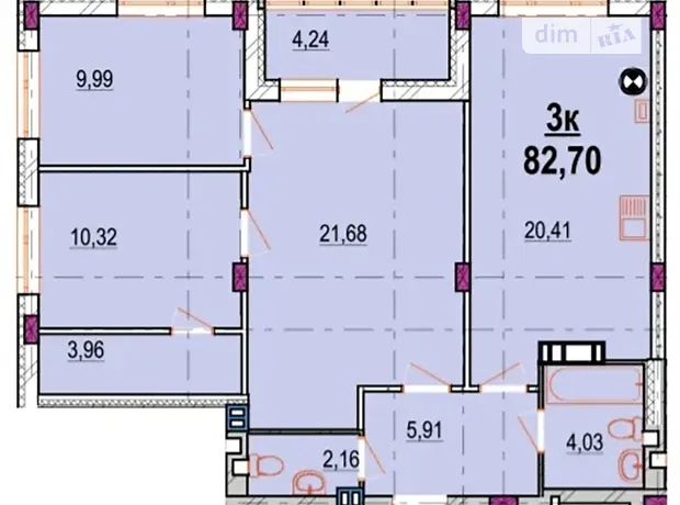 Квартира на вул. Івана Богуна, 27А в Вінниці, ID 227837, фото №7