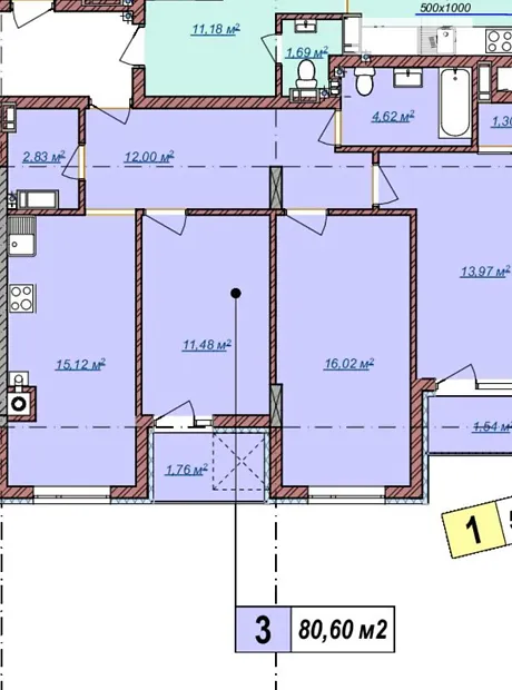 Квартира на вул. Бузкова, 6 в Львові, ID 195475, фото №3