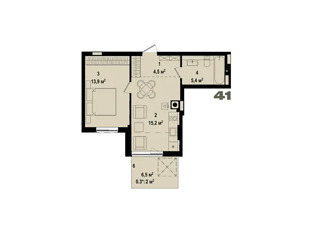 Квартира на вул. Українська, 1А в Києві, ID 233483, фото №6