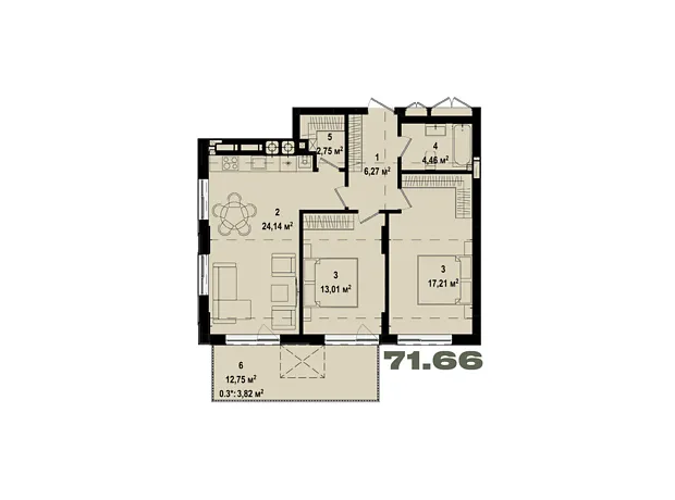 Квартира на вул. Українська, 1А в Києві, ID 220591, фото №6