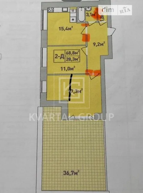 Квартира на вул. Соборна в Києві, ID 260611, фото №13