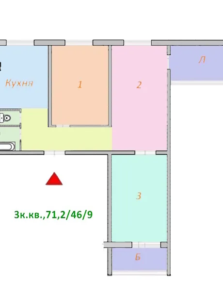 Квартира на просп. Центральний, 158 в Миколаїв, ID 295809, фото №1