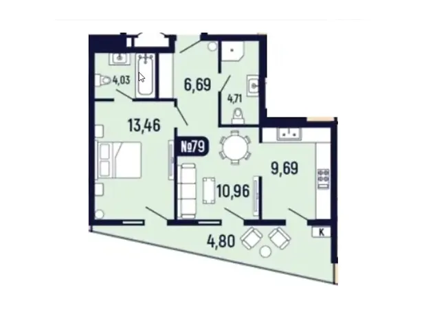 Квартира на вул. Миколи Лисенка, 4 в Львові, ID 310414, фото №6