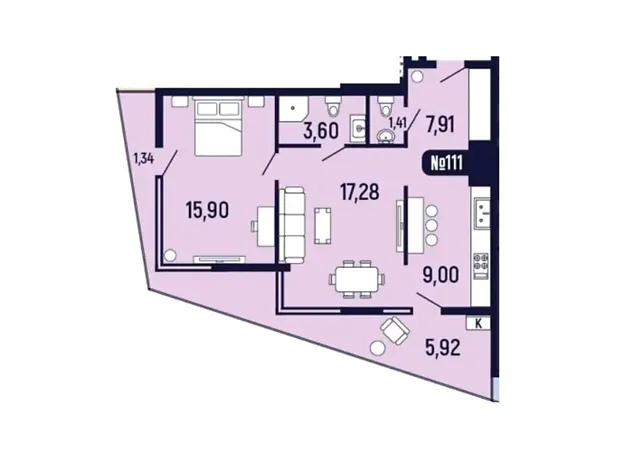 Квартира на вул. Миколи Лисенка, 4 в Львові, ID 310552, фото №6