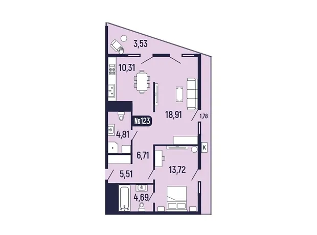 Квартира на вул. Миколи Лисенка, 4 в Львові, ID 310549, фото №6
