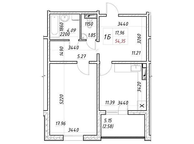 Квартира на вул. Героїв Енергетиків, 43 в Київ, ID 199084, фото №2