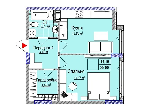 Квартира на вул. Дніпродзержинська, 127 в Київ, ID 344356, фото №5
