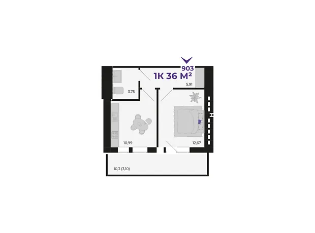 Квартира на вул. Івасюка в Івано-Франківську, ID 184086, фото №5