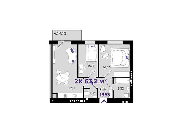 Квартира на вул. Івасюка в Івано-Франківську, ID 172203, фото №5