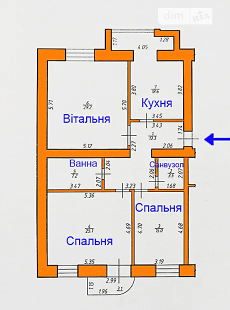Квартира на вул. Коновальця Євгена, 120 в Івано-Франківську, ID 201990, фото №29