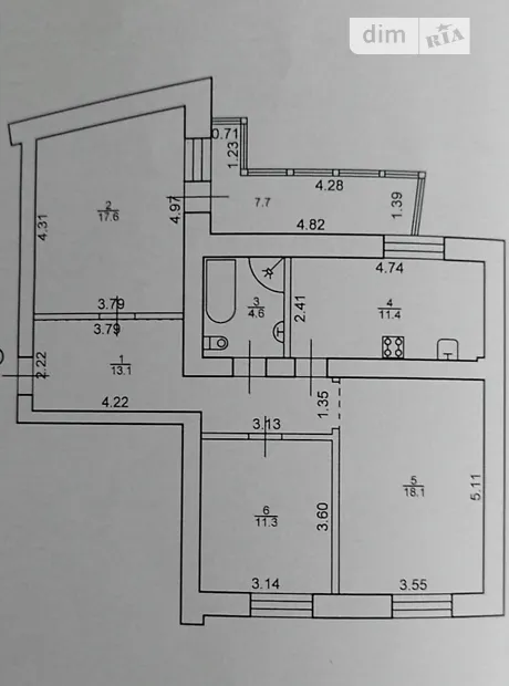Квартира на вул. Василіянок, 15А в Івано-Франківську, ID 174917, фото №4