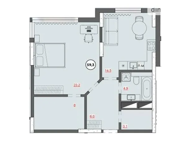 Квартира на вул. Героїв-рятувальників, 16А в Кропивницькому, ID 292096, фото №6