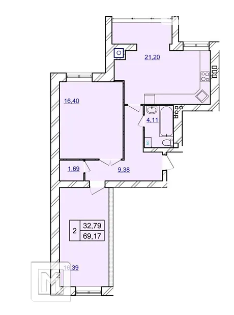 Квартира на вул. Мазура Миколи, 25 в Хмельницькому, ID 268355, фото №18