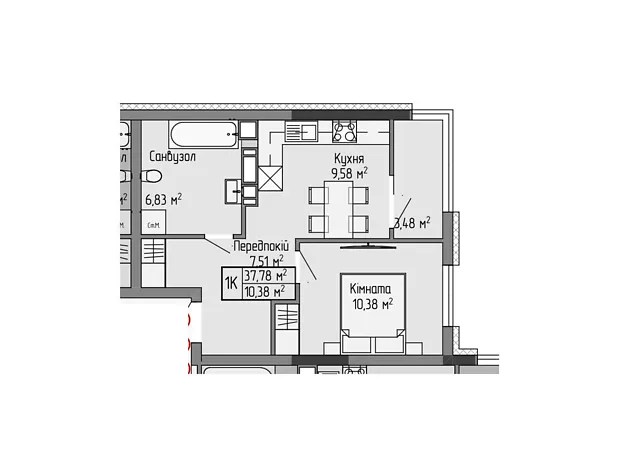 Квартира на вул. Генерала Мирона Тарнавського, 7 в Тернополі, ID 244208, фото №6