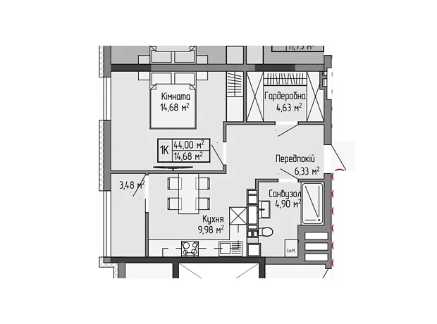 Квартира на вул. Генерала Мирона Тарнавського, 7 в Тернополі, ID 237028, фото №6