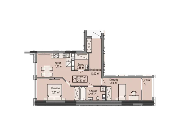 Квартира на вул. Генерала Мирона Тарнавського, 7 в Тернополі, ID 326093, фото №6