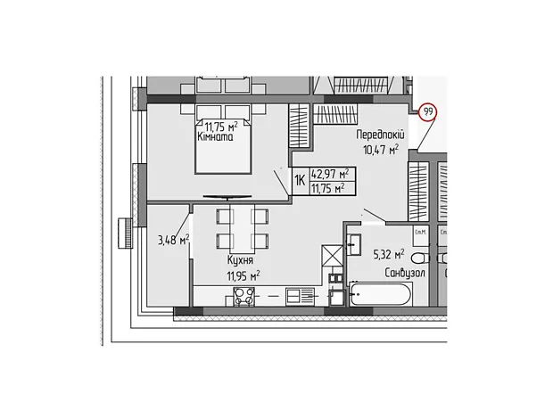 Квартира на вул. Генерала Мирона Тарнавського, 7 в Тернополі, ID 344193, фото №6