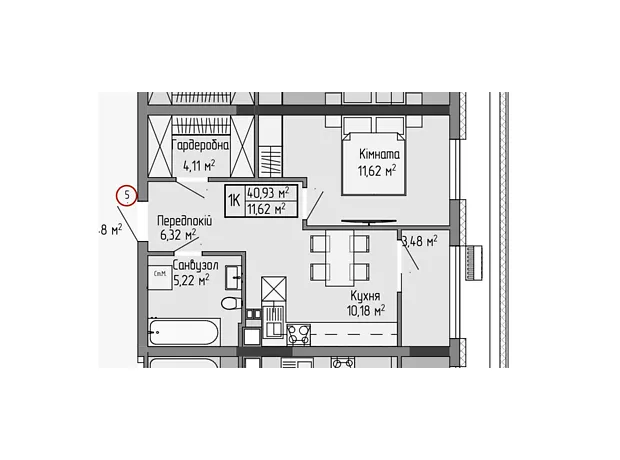 Квартира на вул. Генерала Мирона Тарнавського, 7 в Тернополі, ID 223727, фото №6