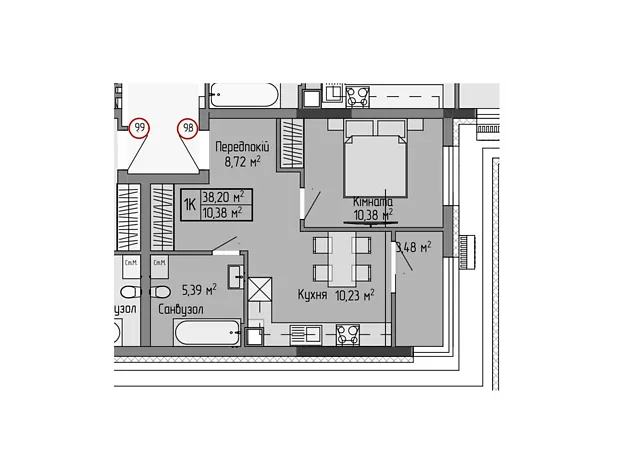 Квартира на вул. Генерала Мирона Тарнавського, 7 в Тернополі, ID 233461, фото №6