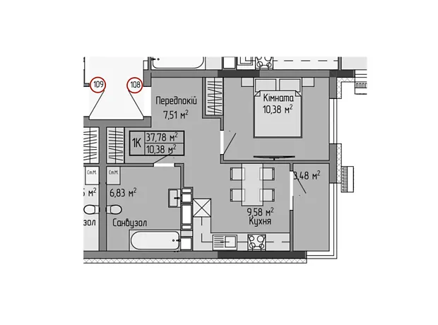 Квартира на вул. Генерала Мирона Тарнавського, 7 в Тернополі, ID 242495, фото №6