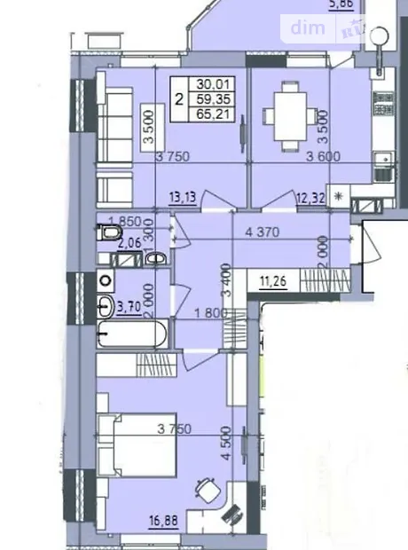 Квартира на вул. Тимошенка Юрія (Тарапуньки), 1А в Полтава, ID 180471, фото №5