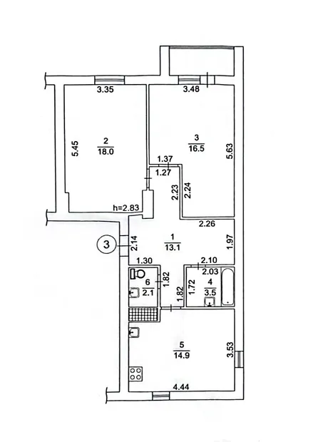Квартира на просп. Броварський, 89 в Києві, ID 204906, фото №24