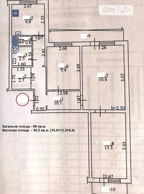Квартира на просп. Лесі Українки в Кременчуці, ID 292031, фото №20