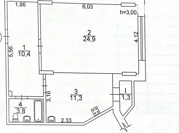 Квартира на вул. Раїси Окіпної, 4А в Києві, ID 177563, фото №12