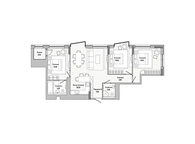 Квартира на вул. Берковецька, 6 в Києві, ID 173386, фото №6