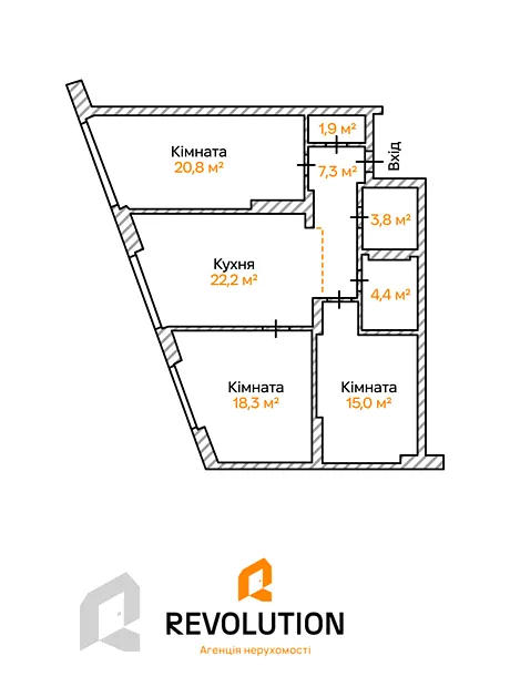Квартира на вул. Князя Романа Мстиславича, 22А в Києві, ID 190222, фото №2