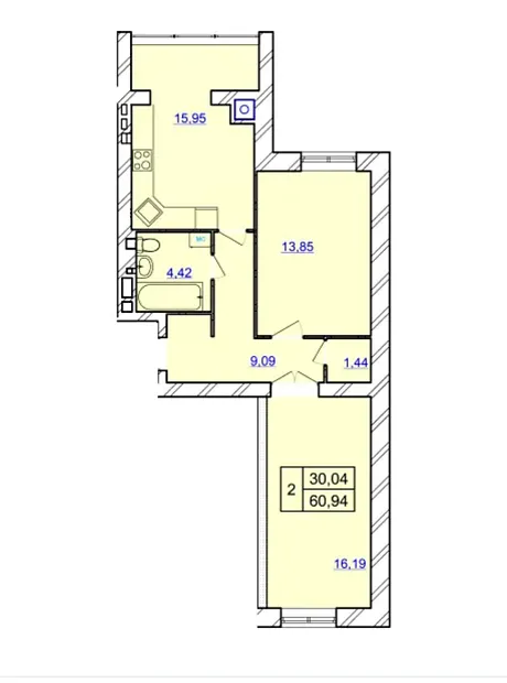 Квартира на вул. Мазура Миколи, 24 в Хмельницькому, ID 232331, фото №1