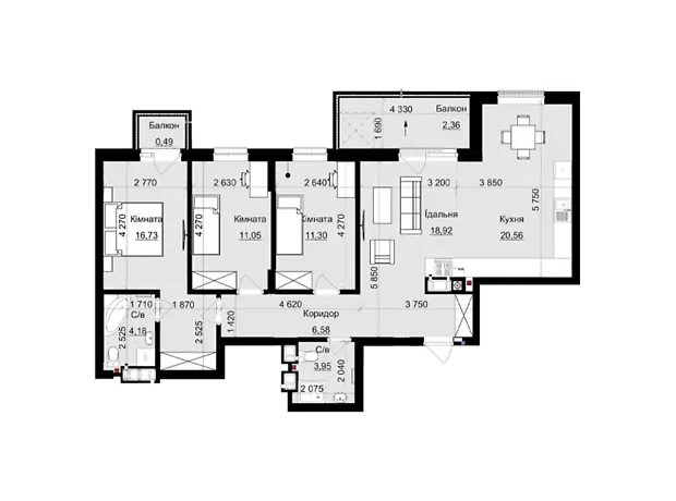 Квартира на вул. Пасічна, 154 в Львові, ID 324200, фото №11