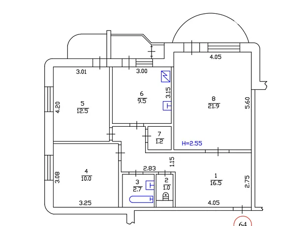 Квартира на вул. Азербайджанська 16/1 в Києві, ID 203835, фото №11