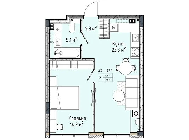 Квартира на вул. Соборна, 77А в Києві, ID 235647, фото №6