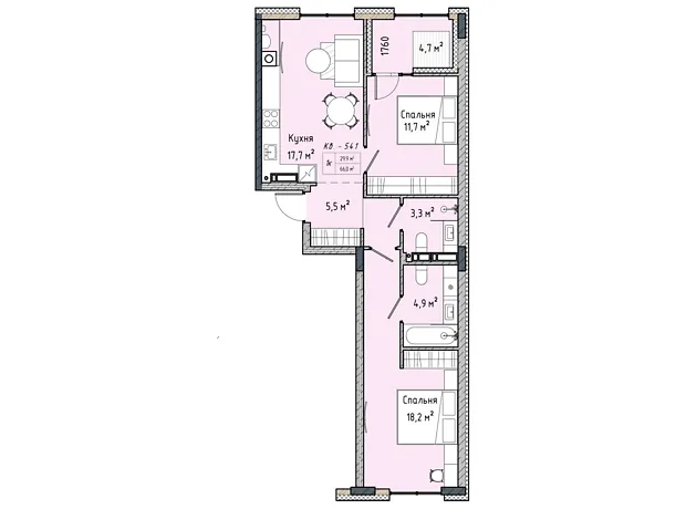 Квартира на вул. Соборна, 77А в Києві, ID 230461, фото №6
