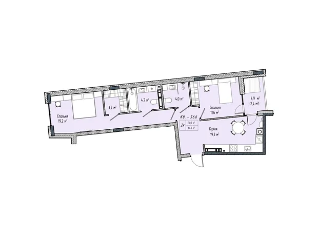 Квартира на вул. Соборна, 77А в Києві, ID 223043, фото №6