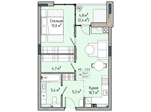 Квартира на вул. Соборна, 77А в Києві, ID 230003, фото №6