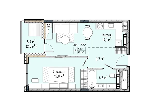 Квартира на вул. Соборна, 77А в Києві, ID 250145, фото №6